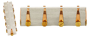 EM-Tec S-Clip sample holder with 10xS-Clips at 90°, 50x10x14mm, M4